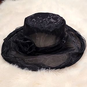 Black Mesh Kentucky Derby Hat